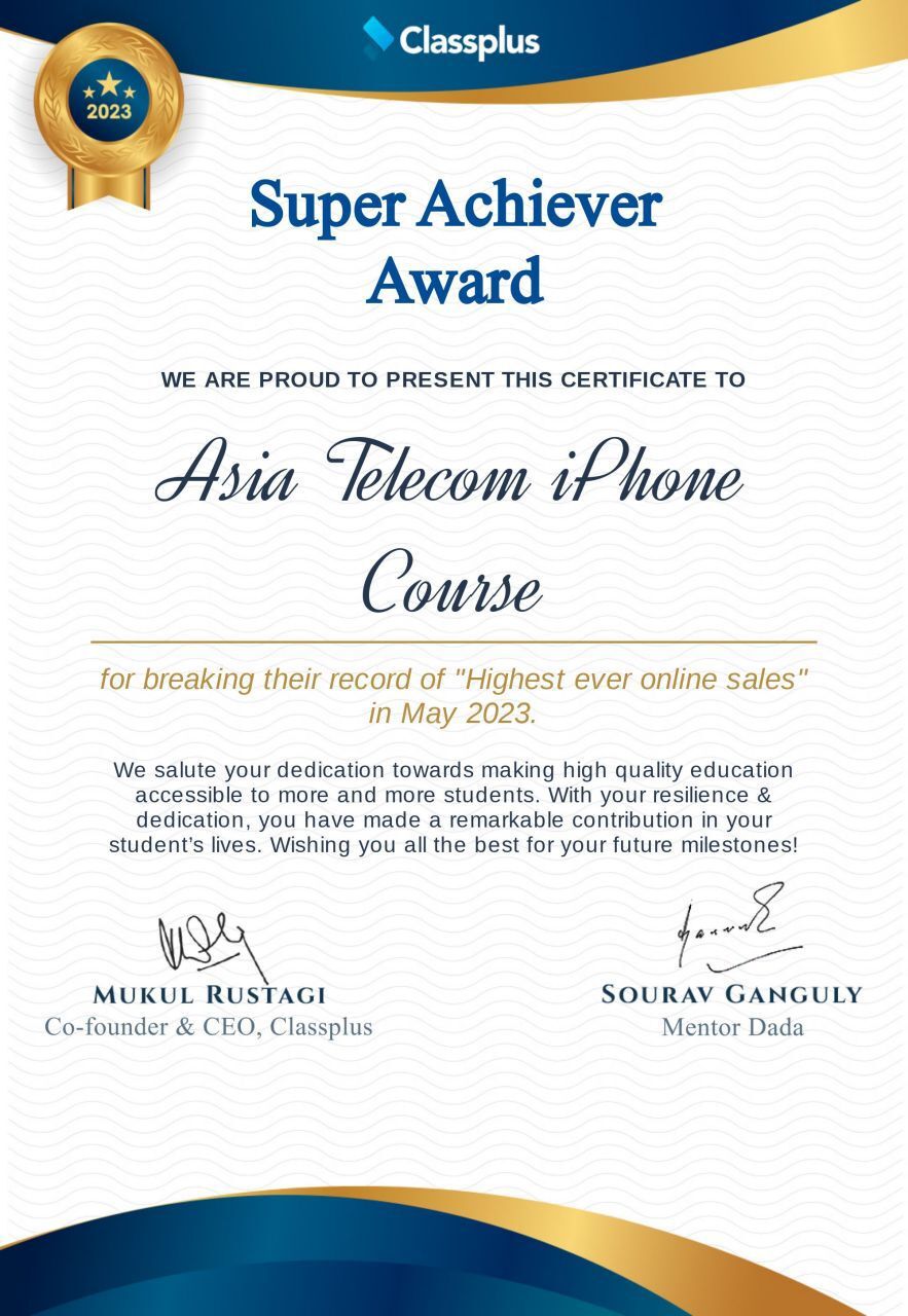 Super Achiever Award | May 2023.